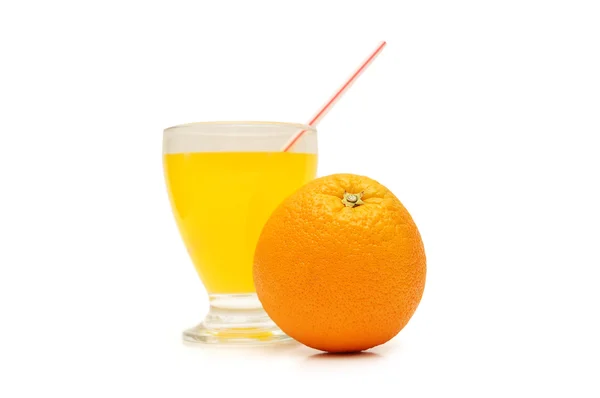 Orange and orange juice isolated — Stock Photo, Image
