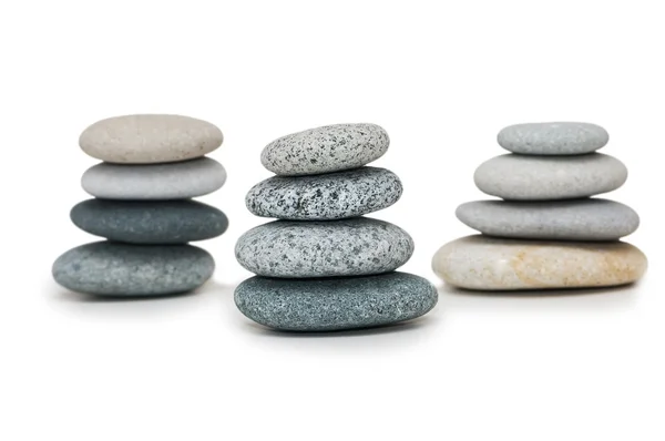Stack of pebbles isolated — Stock Photo, Image