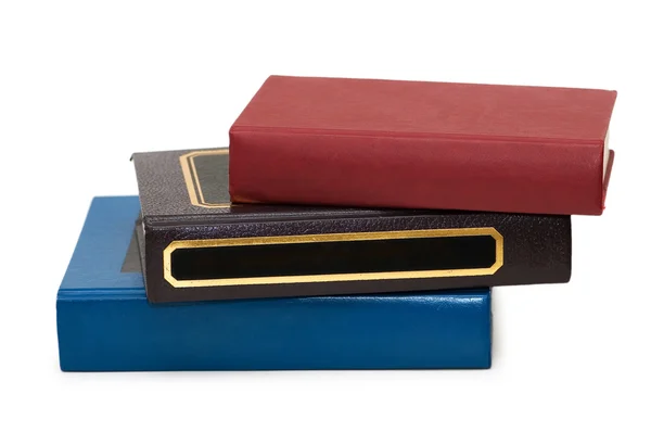 Três livros coloridos isolados — Fotografia de Stock