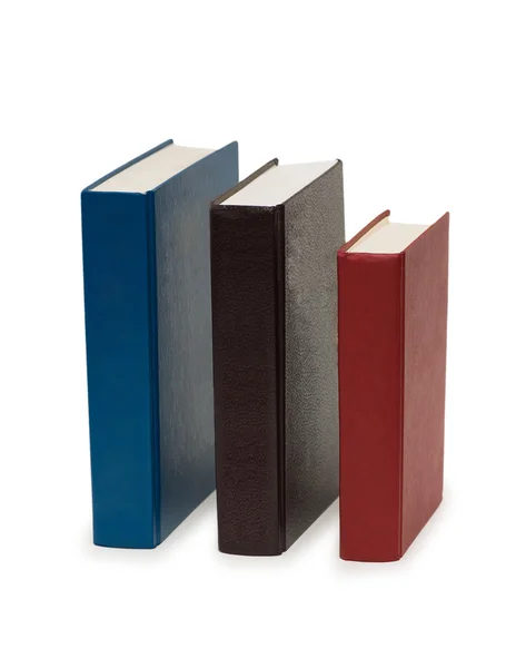 Tres libros coloridos aislados — Foto de Stock