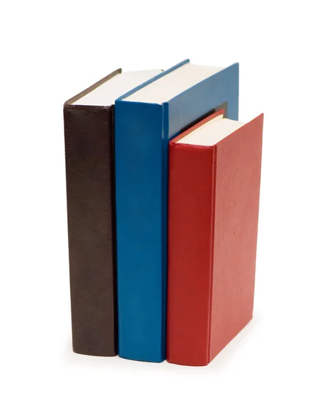 Três livros coloridos isolados — Fotografia de Stock