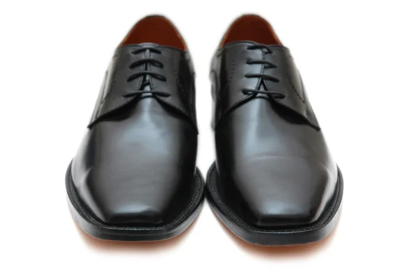 Czarne buty mężczyzna na białym tle — Zdjęcie stockowe