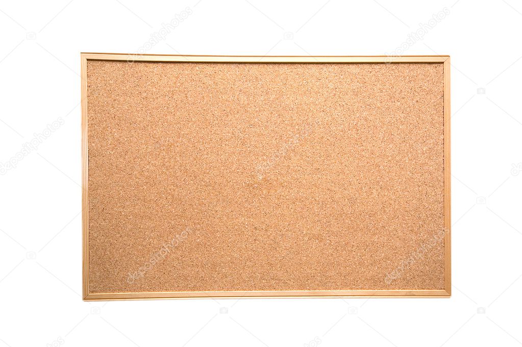 Free corkboard isolated on the white