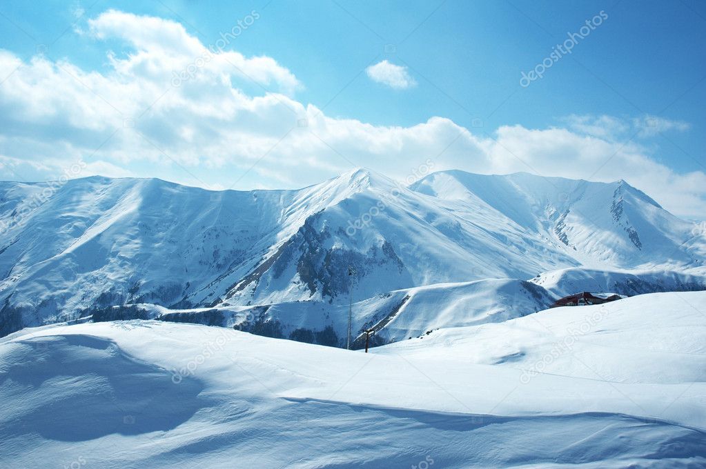Mountains under the snow