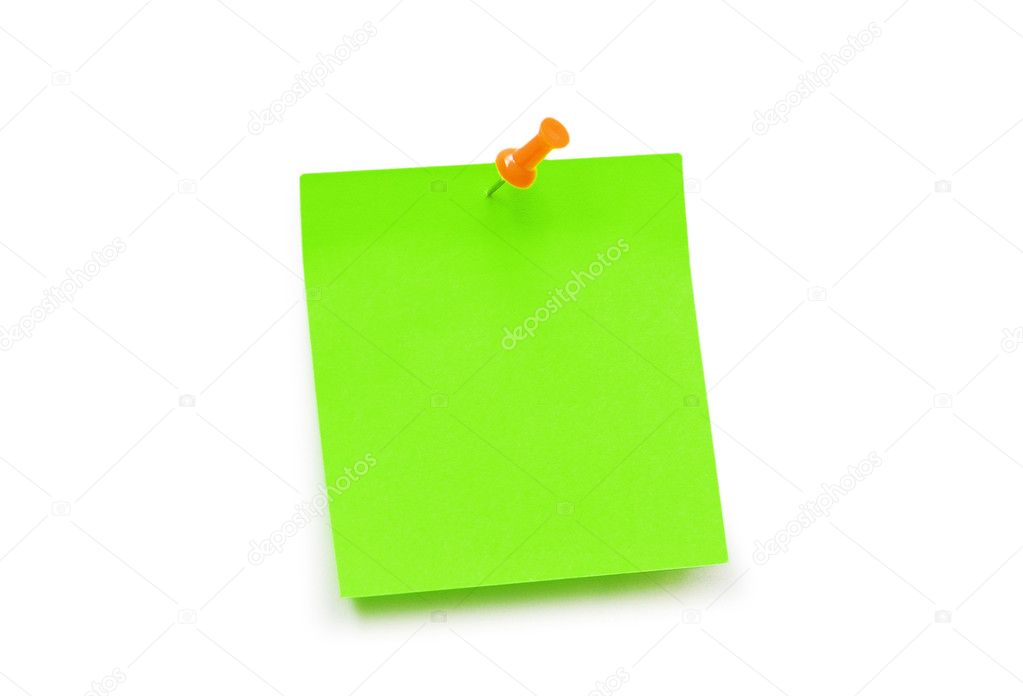 Yellow sticker note isolated