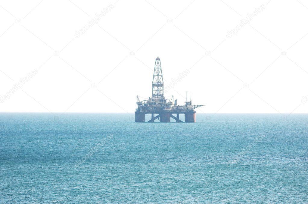 Oil platform in the Caspian sea