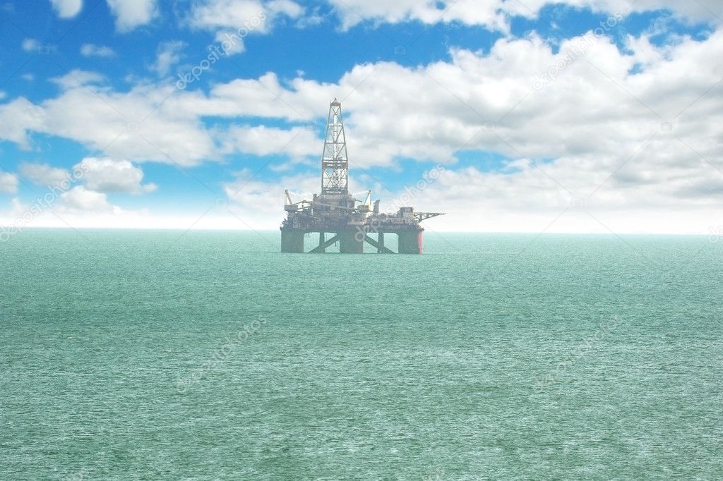 Oil platform offshore Baku