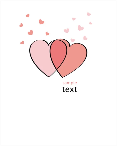 Love. Greeting card — Stock Vector