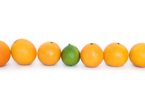 Oranges and lime — Stock Photo, Image