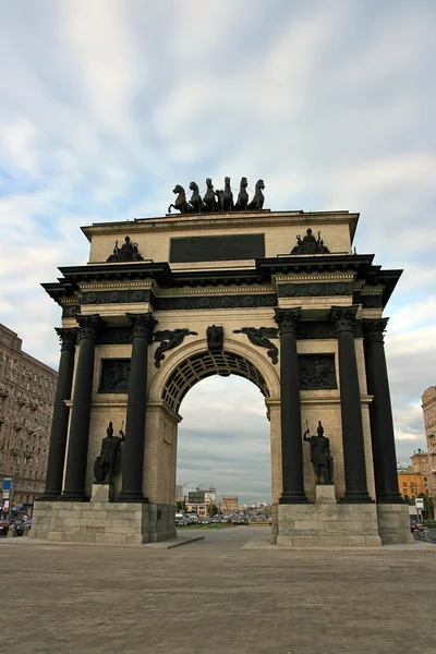 stock image Triumphal arch in Moscow