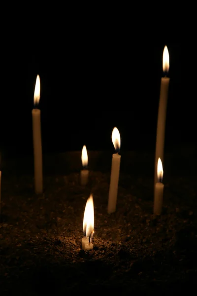 Conflagrant svíčky — Stock fotografie