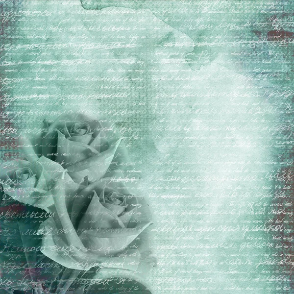 魅力背景与玫瑰花束 — 图库照片