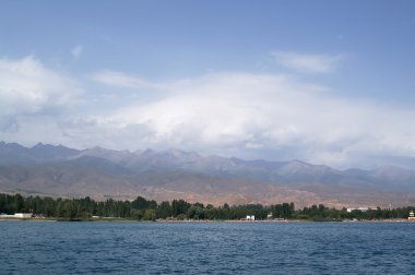 Mountain Lake Issyk-Kul clipart