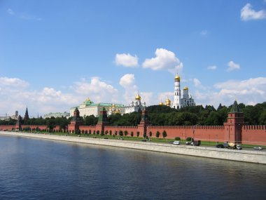 The embankment of the Kremlin clipart