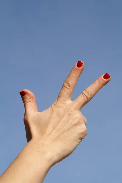 Trzy palce — Zdjęcie stockowe