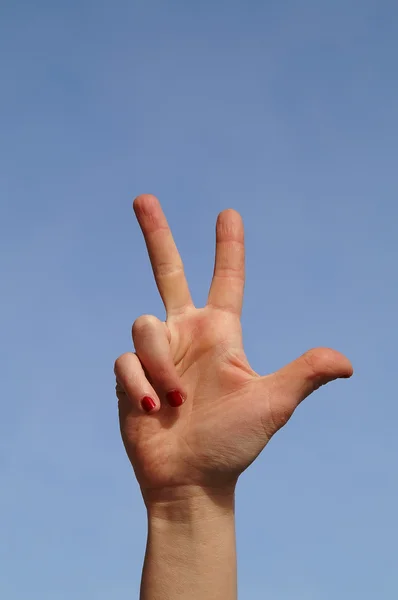 3 本の指 — ストック写真