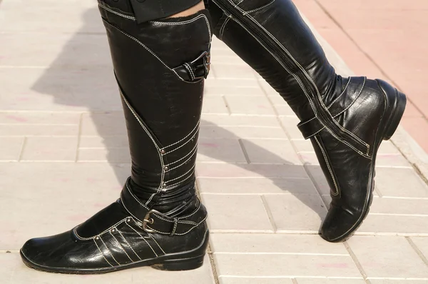 Black high boots — Stock Photo, Image