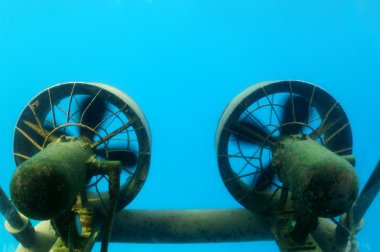 Propellers of submarine clipart