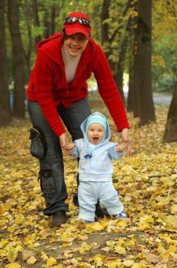 Baby with mother clipart