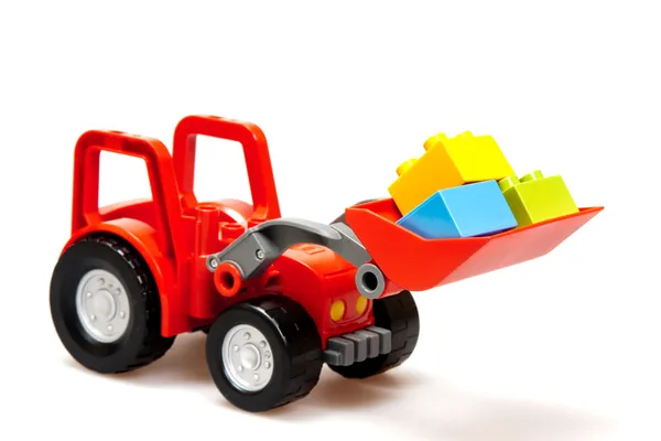 Röda traktorn — Stockfoto