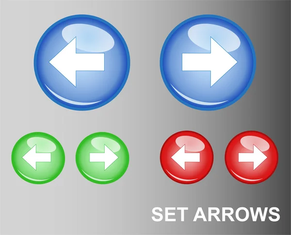 Flechas de botón RGB — Vector de stock