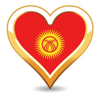 Heart Kyrgyzstan Flag clipart