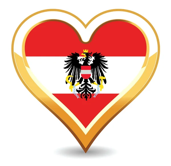 Флаг Heart Austria — стоковый вектор