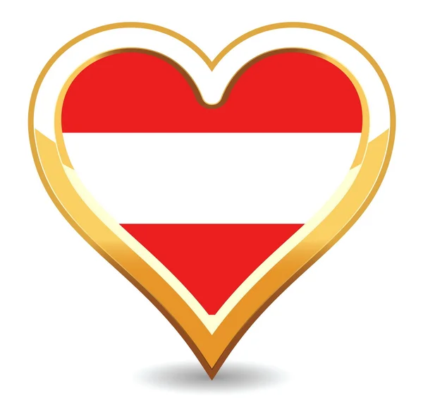 Флаг Heart Austria — стоковый вектор