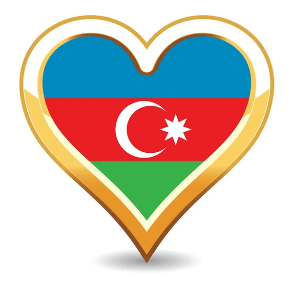 Stock vector Heart Azerbaijan Flag