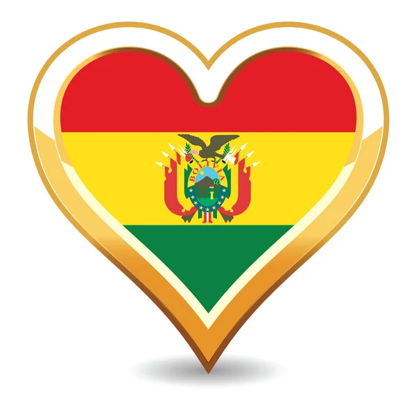 stock vector Heart Bolivia Flag