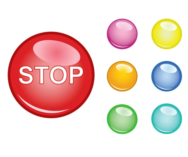 STOP-knappen — Stock vektor
