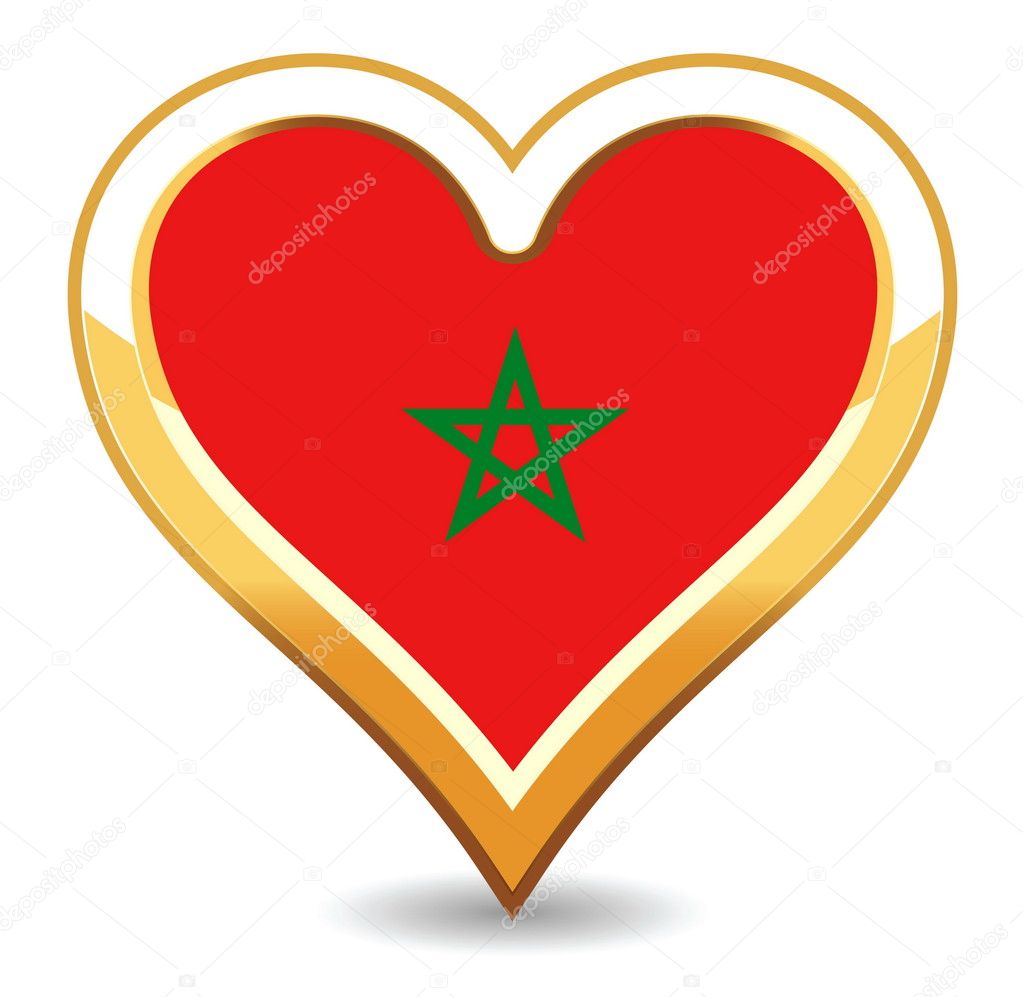 Heart Morocco Flag