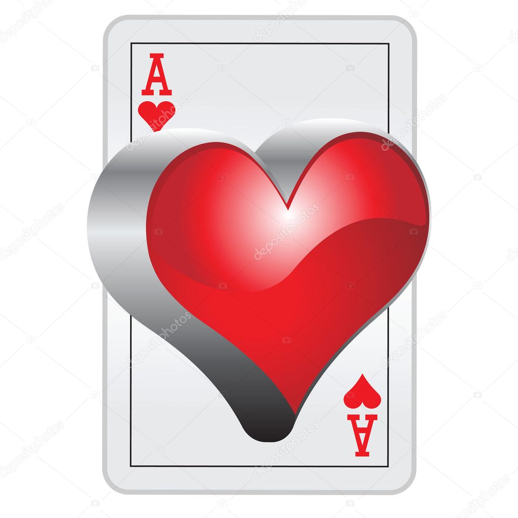 3D Ace of hearts