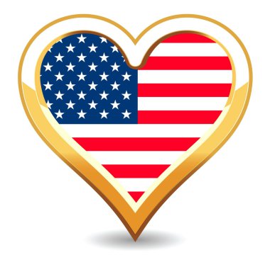 kalp Amerika bayrağı