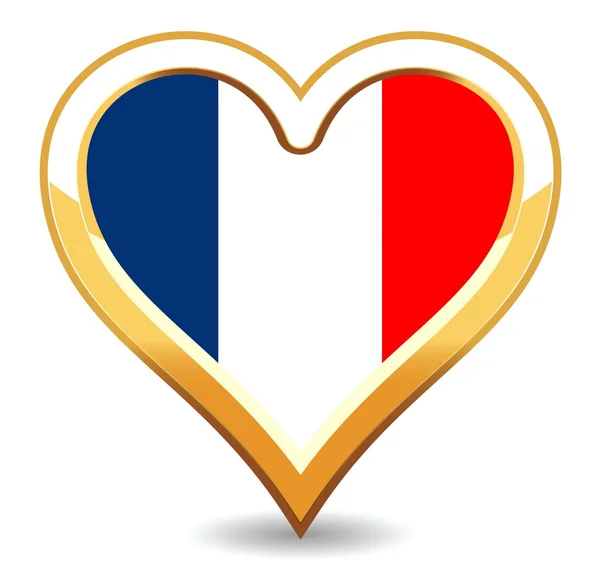 Heart France Flag — Stock Vector