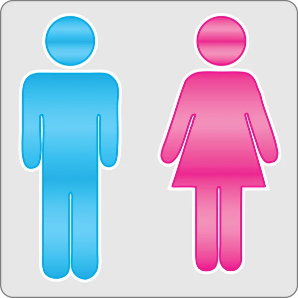 Znak mužského a ženského pohlaví — Stockový vektor