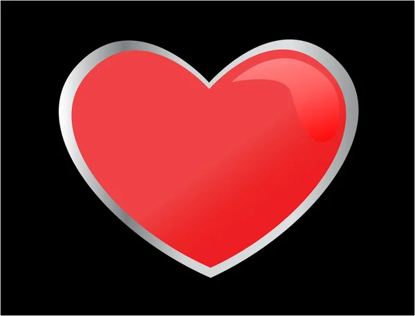 Un cœur rouge — Image vectorielle