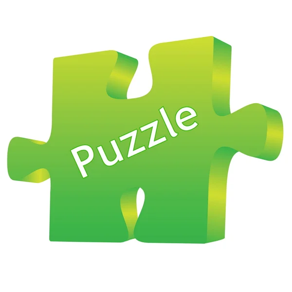 stock vector Puzzle Green (fix 3D demension)