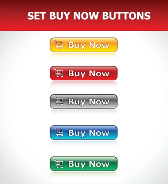 Set Comprar ahora Botones — Vector de stock