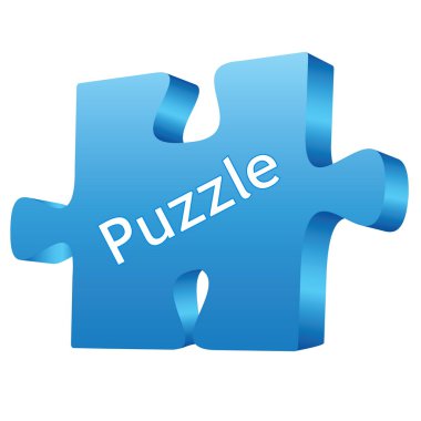 Puzzle blue clipart