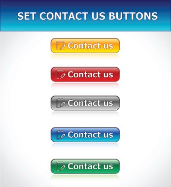 Set Contact Us Buttons clipart