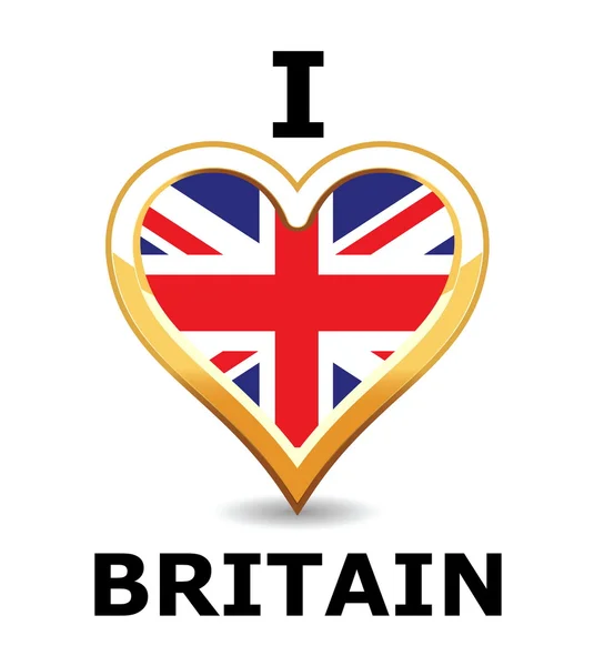 Ich liebe britannien — Stockvektor