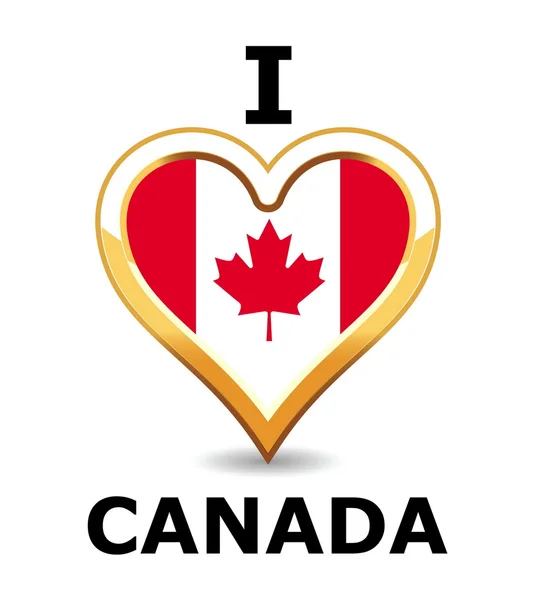 stock vector I love Canada