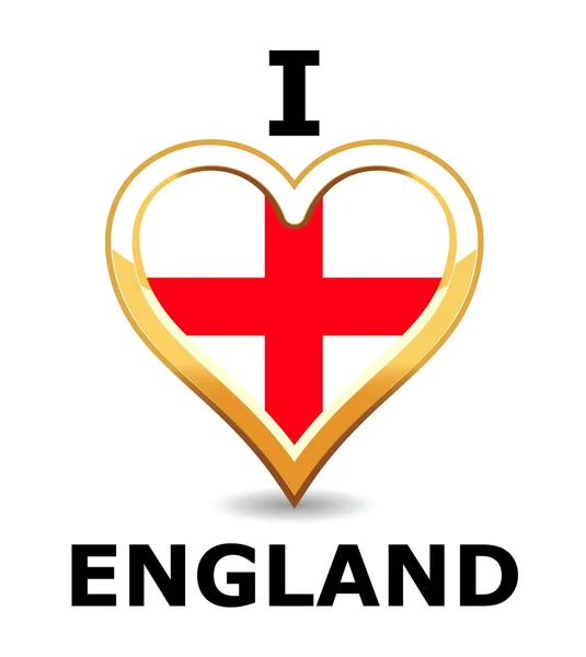Amo l'Inghilterra — Vettoriale Stock