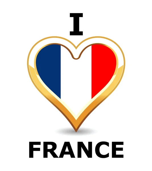 I love France — Stock Vector