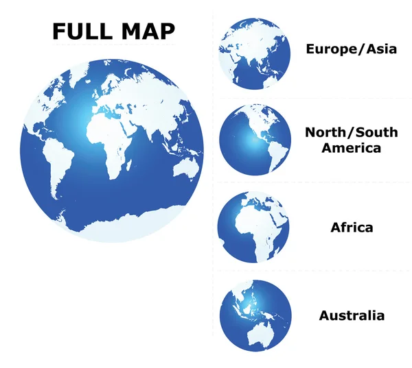 Σφαίρα και Χάρτης του κόσμου — Διανυσματικό Αρχείο