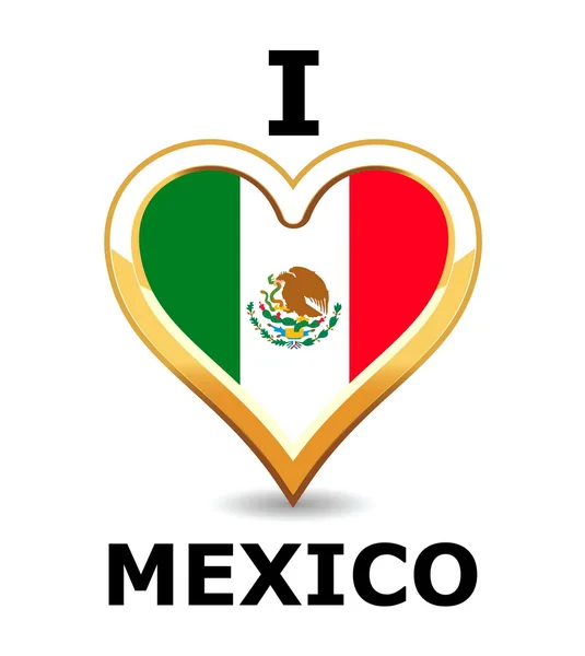 I love Mexico — Stock Vector