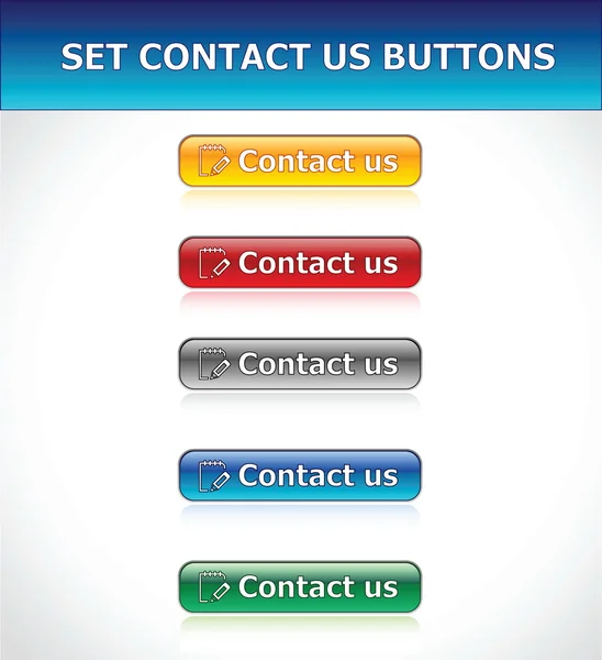 Set Contact Us Buttons — Stock Vector