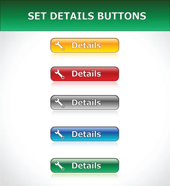 Set Details Buttons — Stock Vector