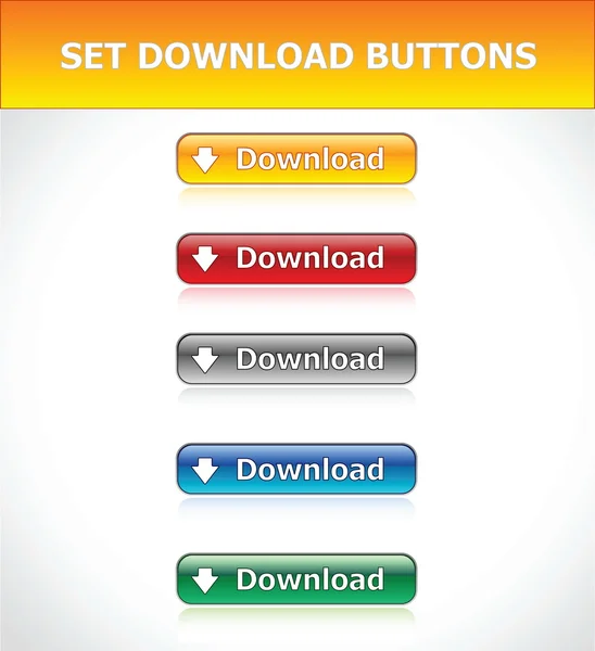 Set Download Buttons — Stock Vector